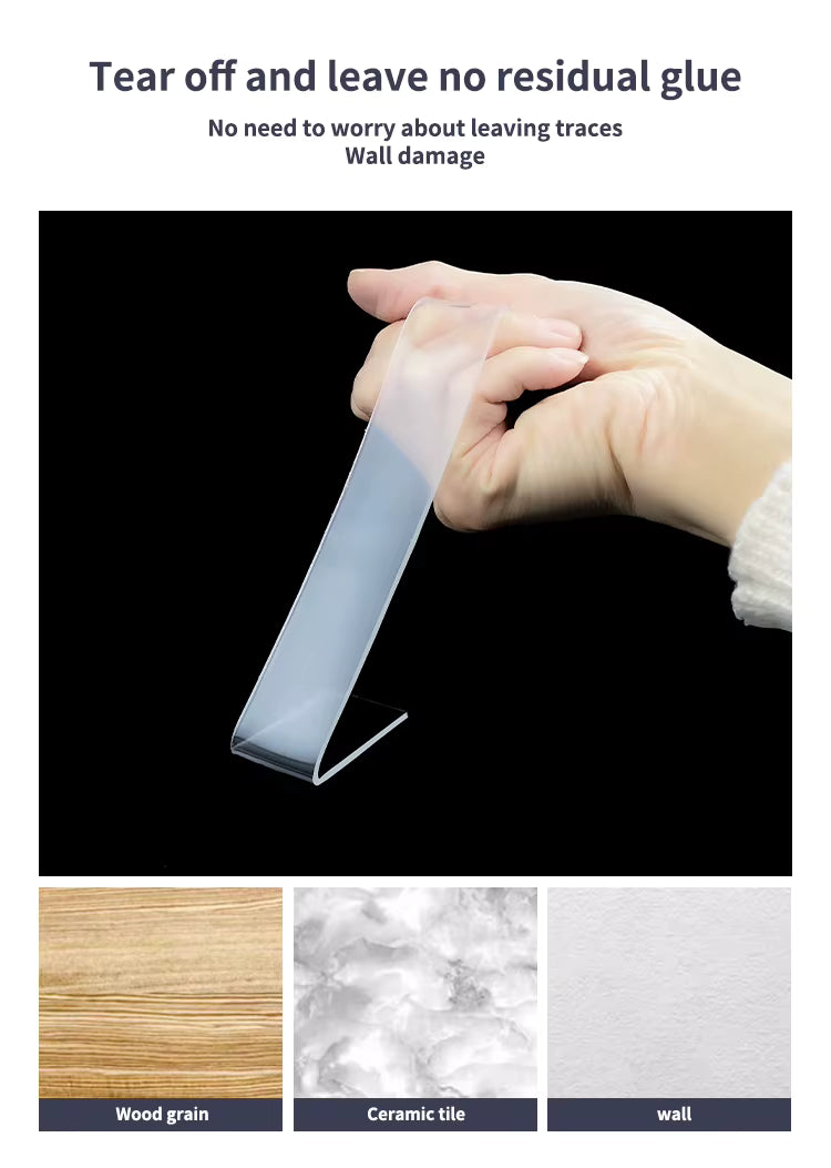 Ultra Strong Nano Double-Sided Tape – Heavy Duty, Reusable & Transparent Mounting Tape