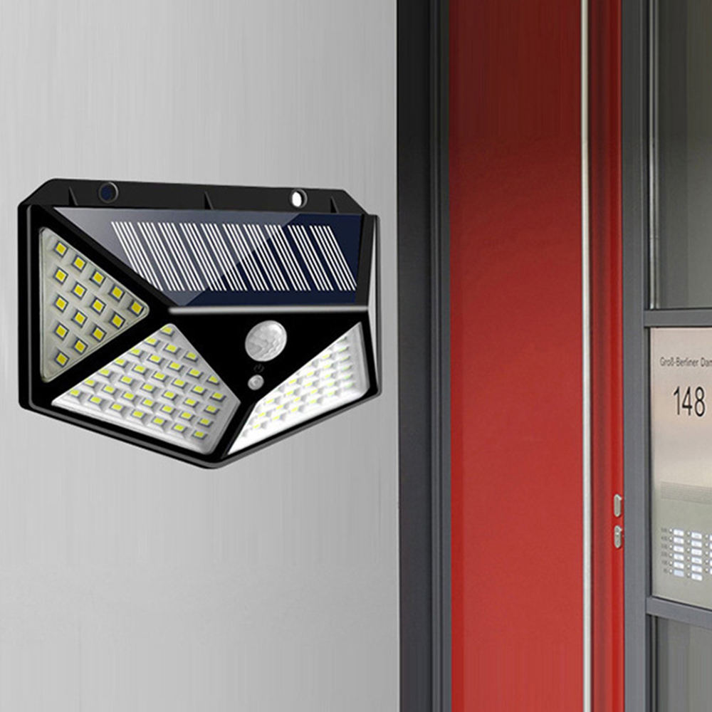 100 LED Solar Motion Sensor Light – Waterproof Outdoor Security Lamp Without Electricity