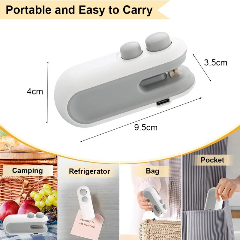 2-in-1 Mini Rechargeable Food Bag Sealer