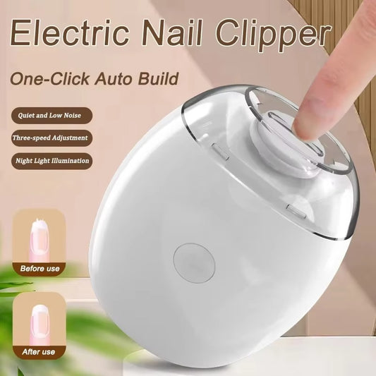 Automatic Electric Nail Clipper & Grinder – With LED Light & Nail Collector