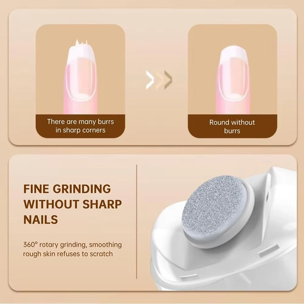 Automatic Electric Nail Clipper & Grinder – With LED Light & Nail Collector