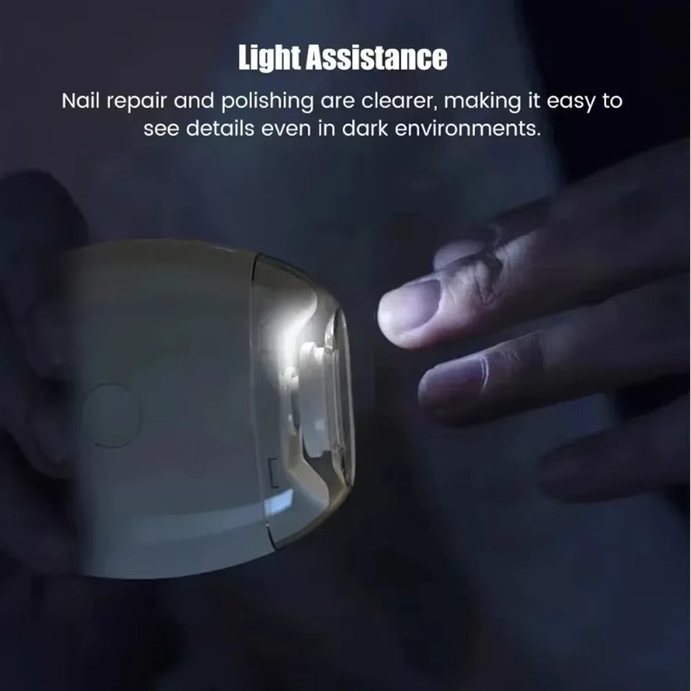 Automatic Electric Nail Clipper & Grinder – With LED Light & Nail Collector