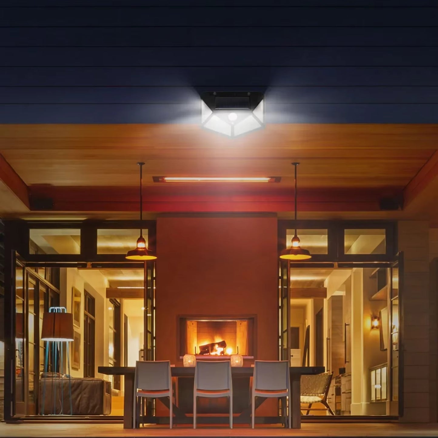 100 LED Solar Motion Sensor Light – Waterproof Outdoor Security Lamp Without Electricity