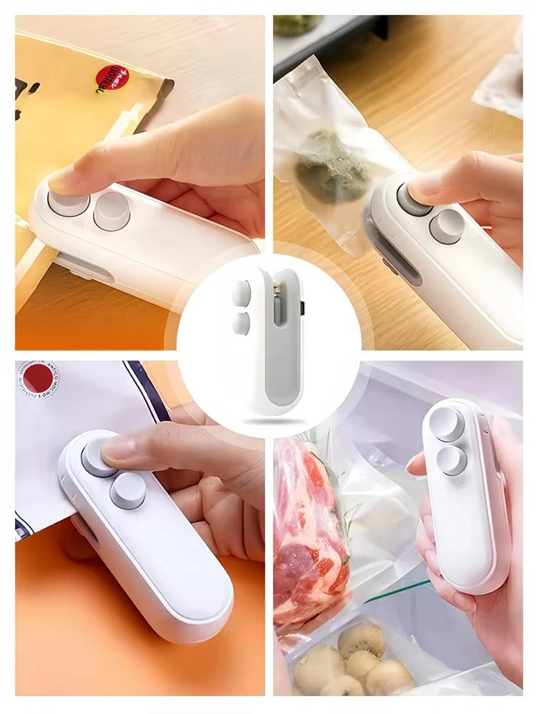 2-in-1 Mini Rechargeable Food Bag Sealer