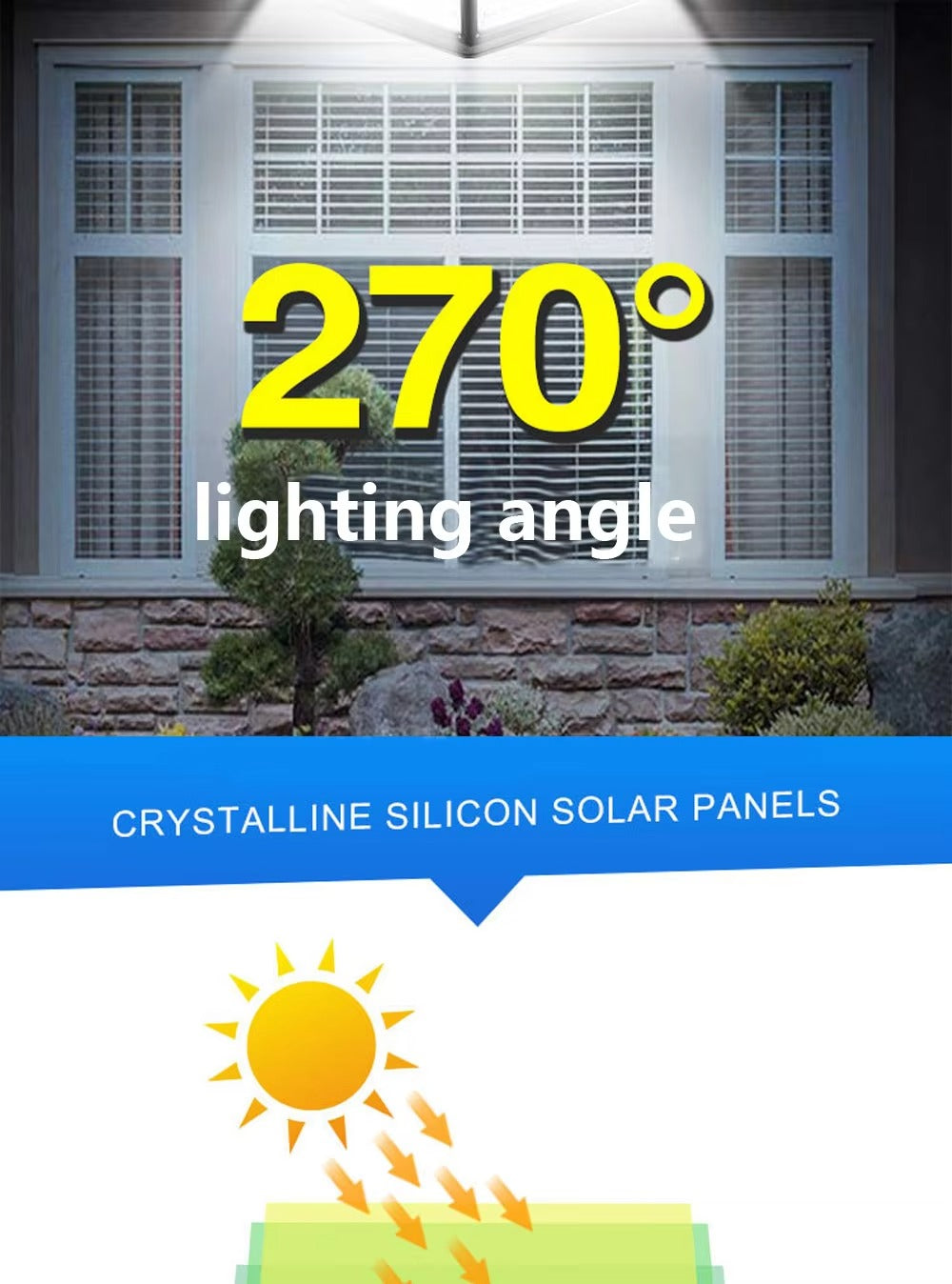 100 LED Solar Motion Sensor Light – Waterproof Outdoor Security Lamp Without Electricity