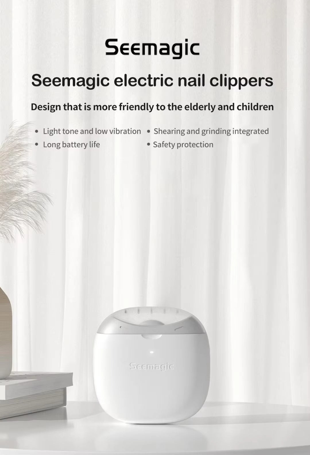 Automatic Electric Nail Clipper – Safe Nail Cutter with Light & Nail Storage