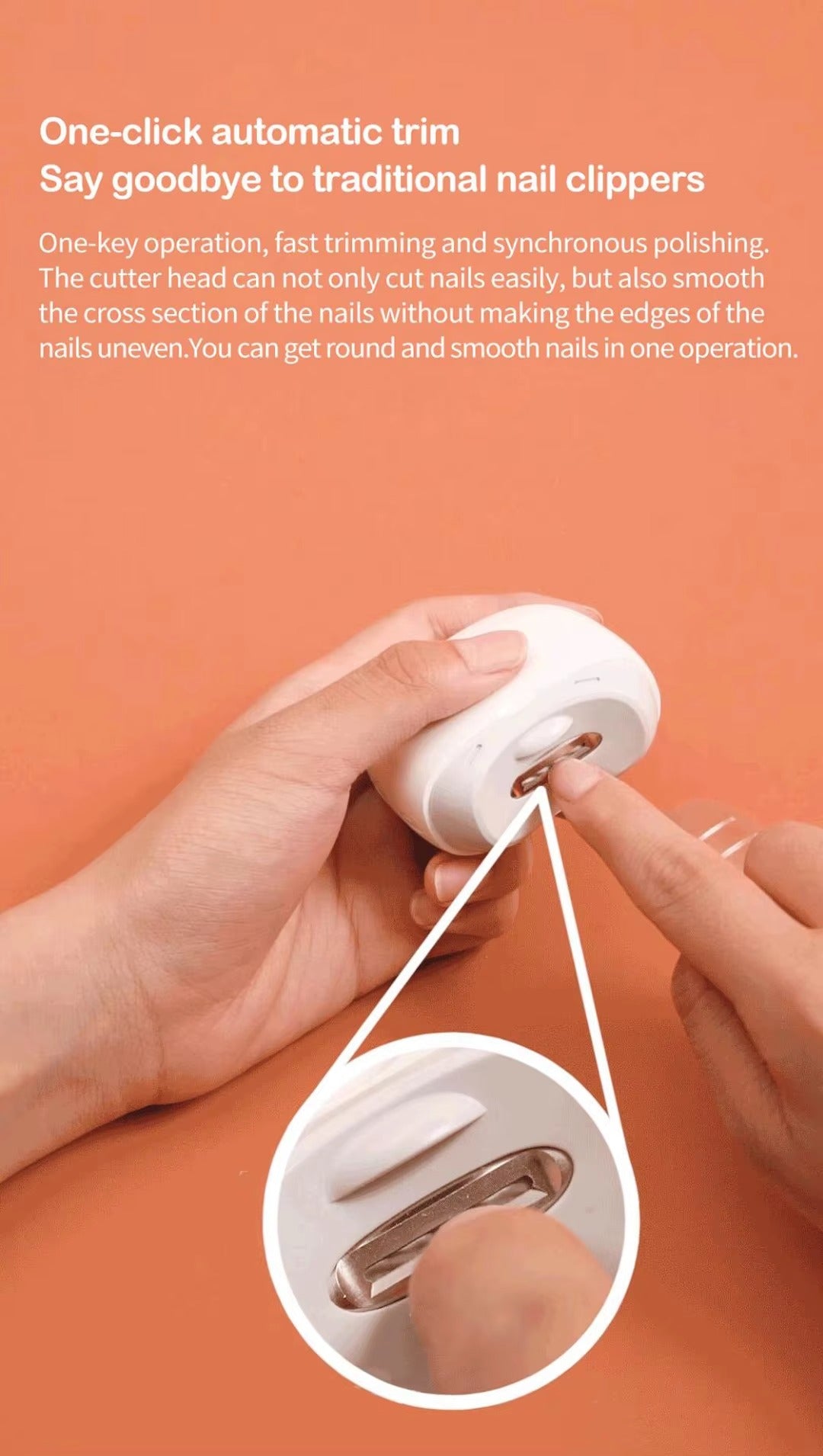Automatic Electric Nail Clipper – Safe Nail Cutter with Light & Nail Storage