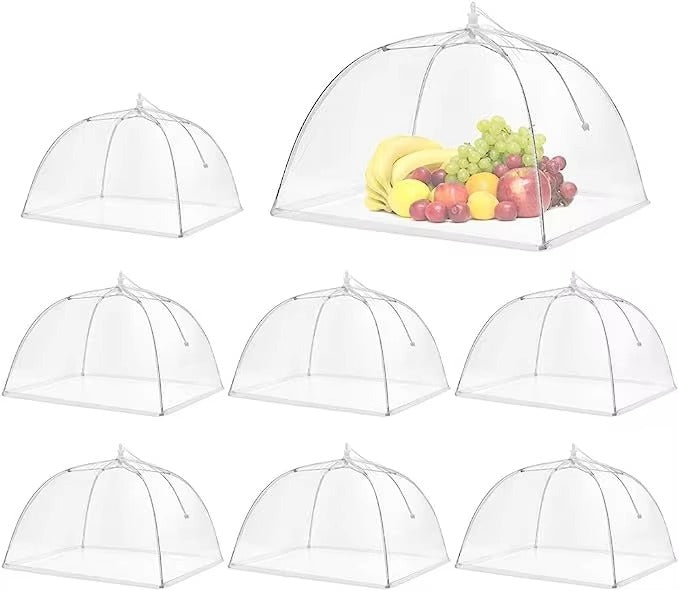 8-Piece Pop-Up Food Cover Net – Reusable Mesh Covers for Picnics, BBQ & Outdoor Dining