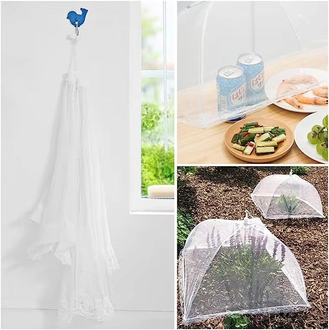 8-Piece Pop-Up Food Cover Net – Reusable Mesh Covers for Picnics, BBQ & Outdoor Dining