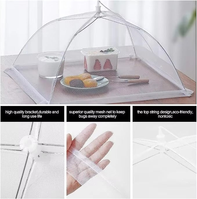 8-Piece Pop-Up Food Cover Net – Reusable Mesh Covers for Picnics, BBQ & Outdoor Dining