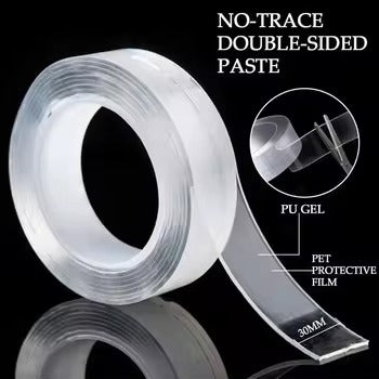 Ultra Strong Nano Double-Sided Tape – Heavy Duty, Reusable & Transparent Mounting Tape