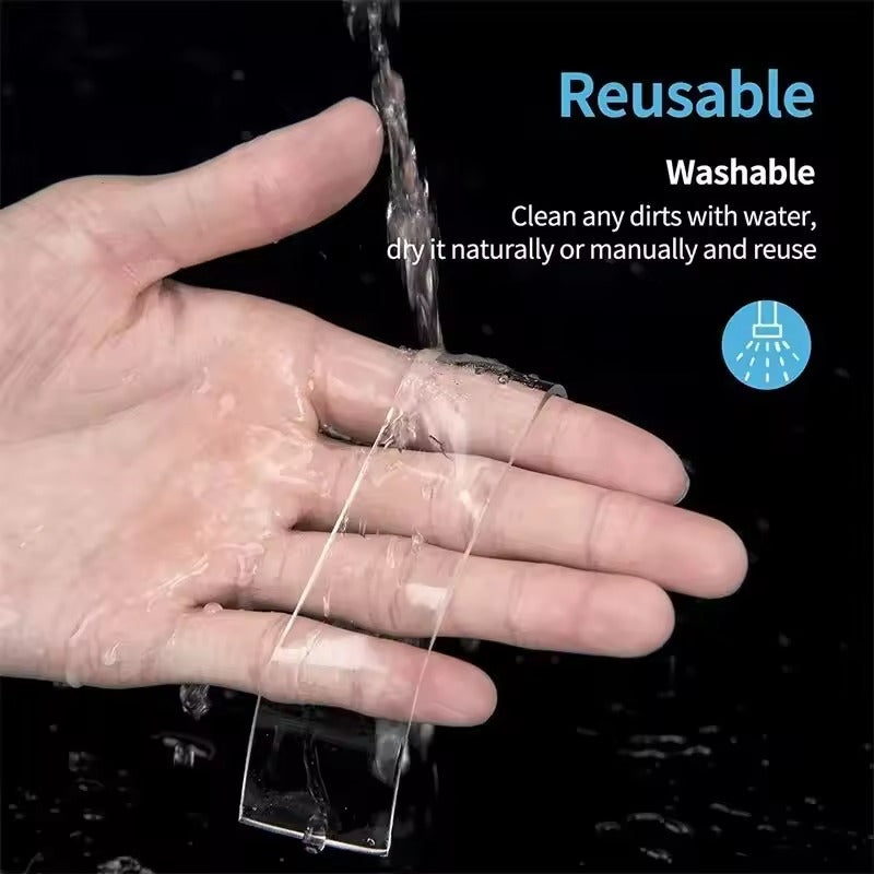 Ultra Strong Nano Double-Sided Tape – Heavy Duty, Reusable & Transparent Mounting Tape